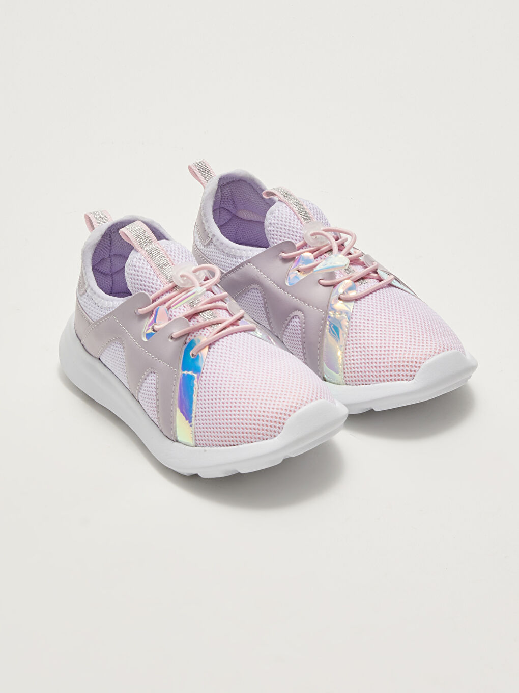 Karışık File Detaylı Bağcıklı Kız Çocuk Aktif Spor Ayakkabı