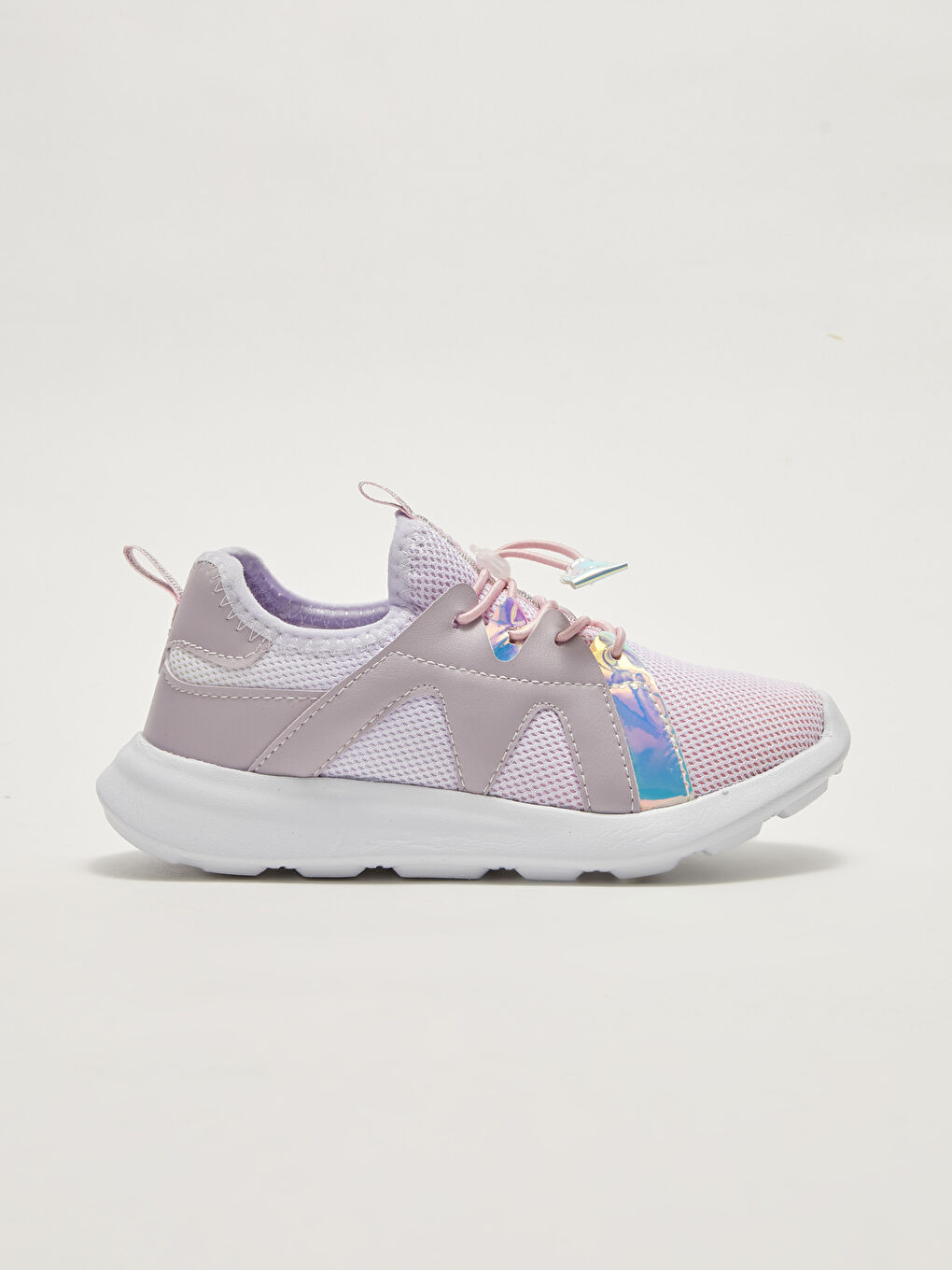 Karışık File Detaylı Bağcıklı Kız Çocuk Aktif Spor Ayakkabı-1