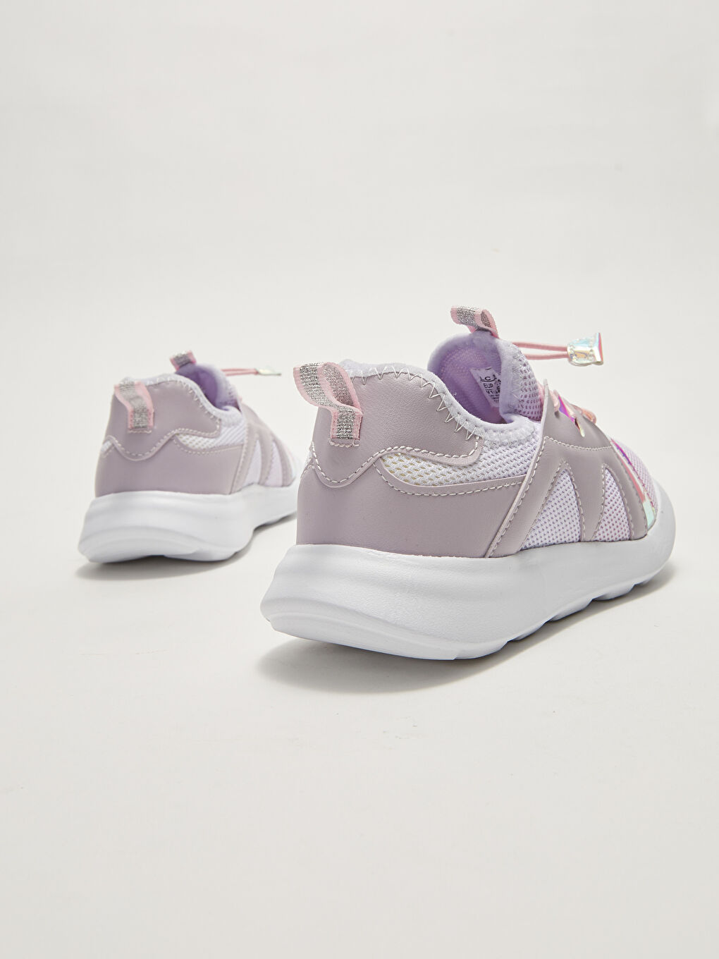 Karışık File Detaylı Bağcıklı Kız Çocuk Aktif Spor Ayakkabı-3