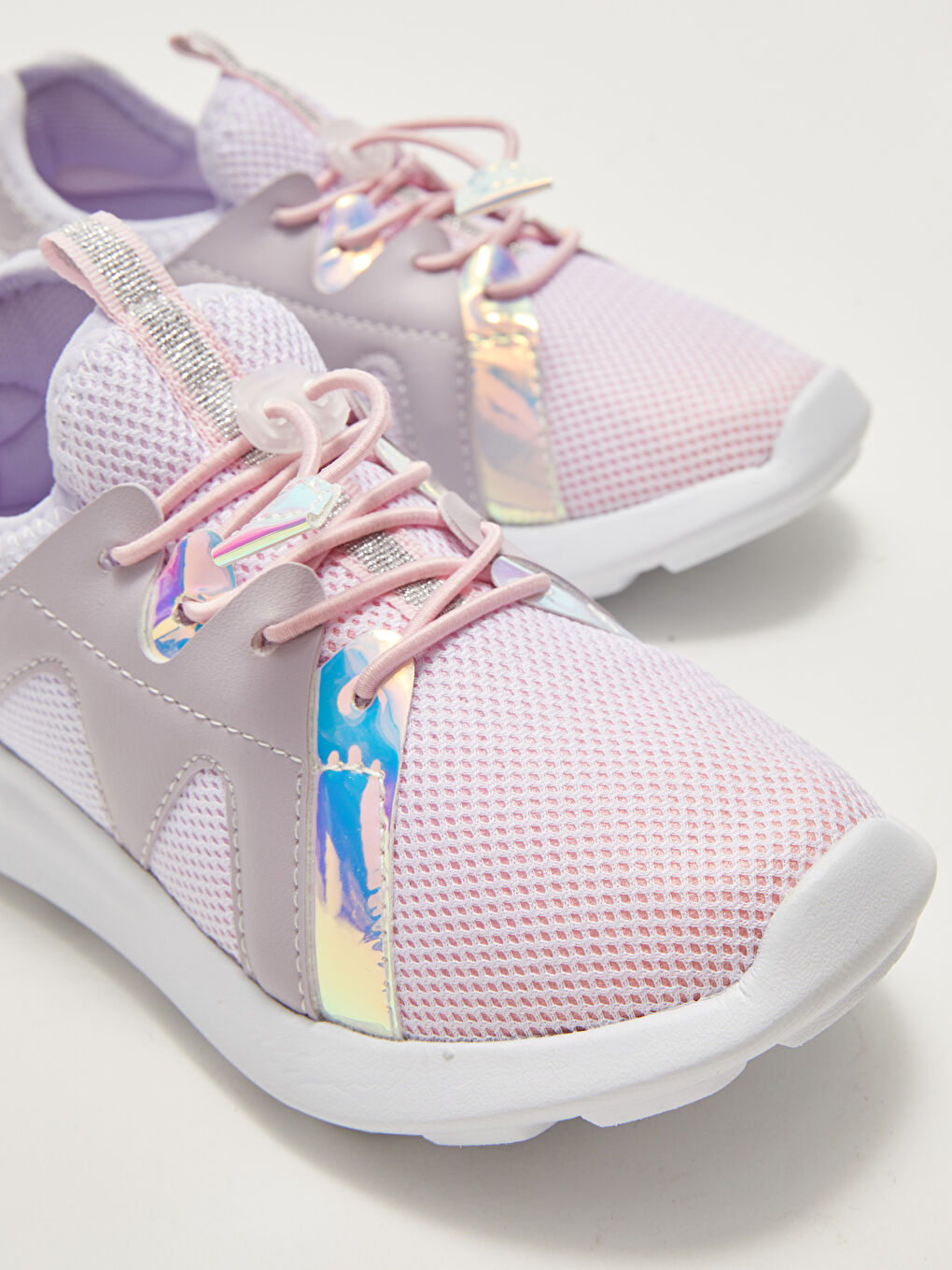 Karışık File Detaylı Bağcıklı Kız Çocuk Aktif Spor Ayakkabı-4