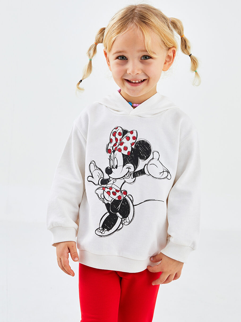 Ensemble Sweat-Shirt à Capuche et Pantalon Legging Imprimé Minnie Mouse en Coton à Manches Longues pour Bébé Fille (Lot de 2)-8
