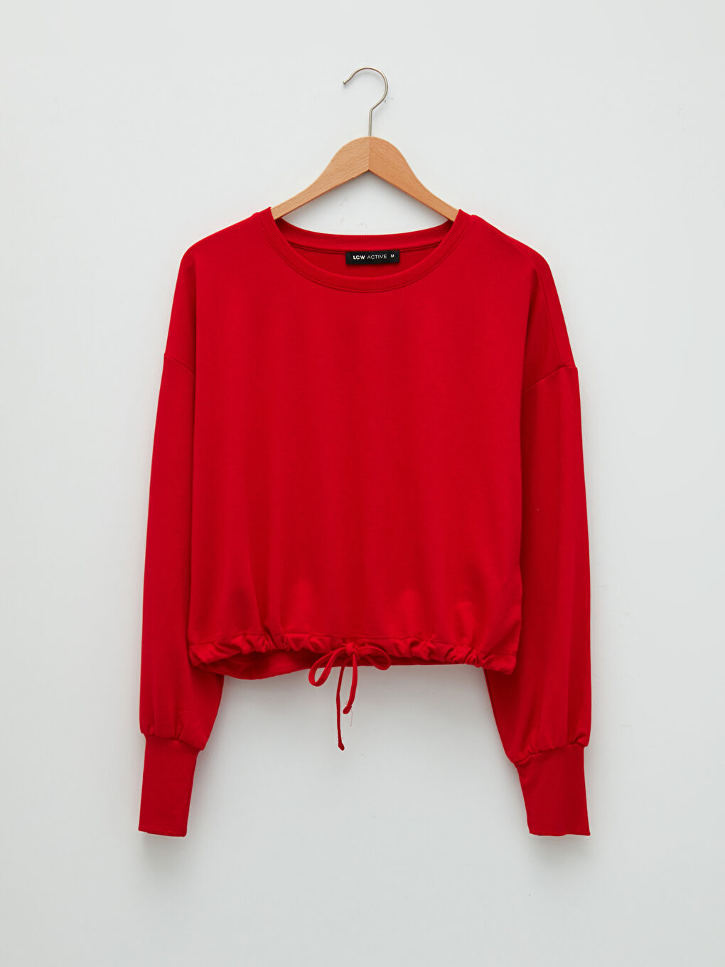 Crew Neck Plain Long Sleeve Women's Sweatshirt-6