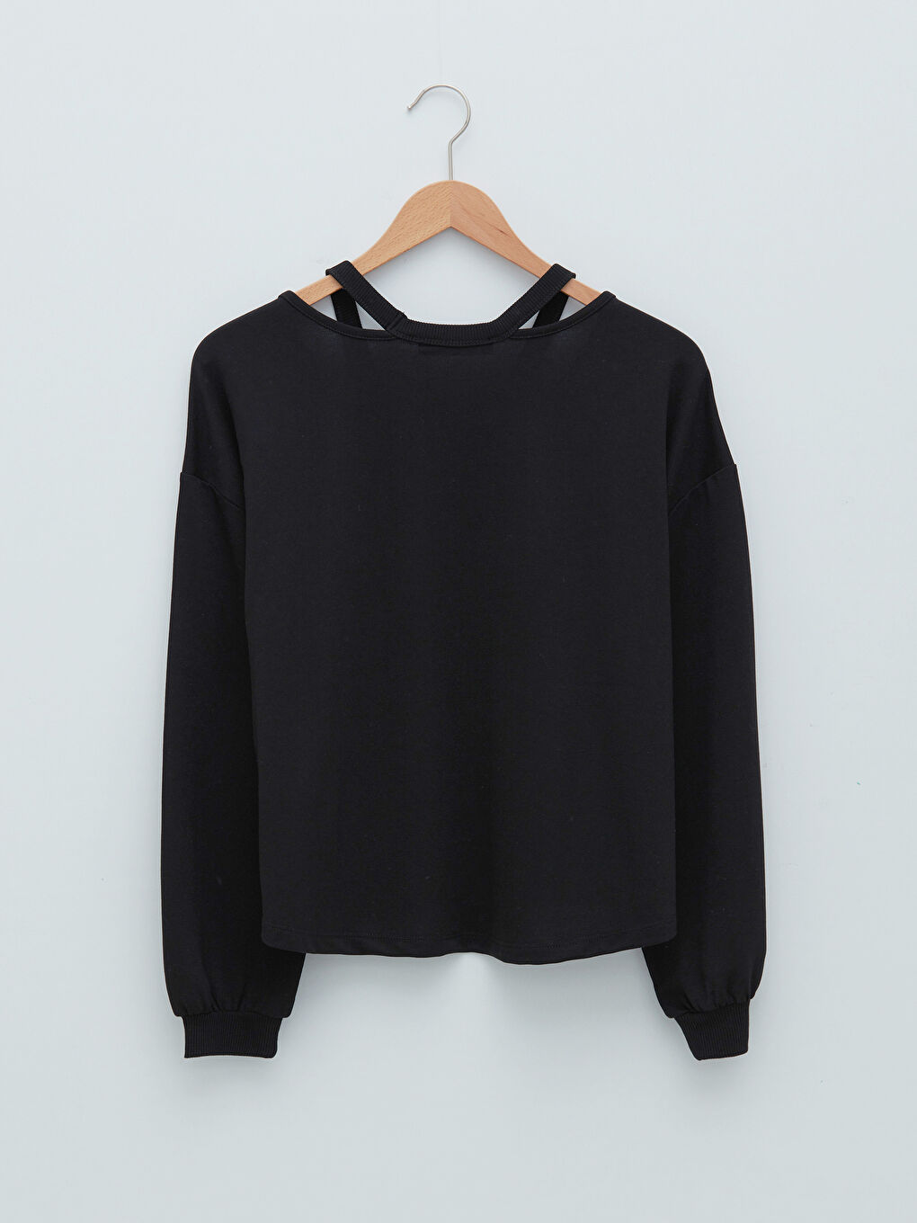 Hanorac Sport pentru Femei cu Guler Rotund, Mâneci Lungi, Croială Regulară-6