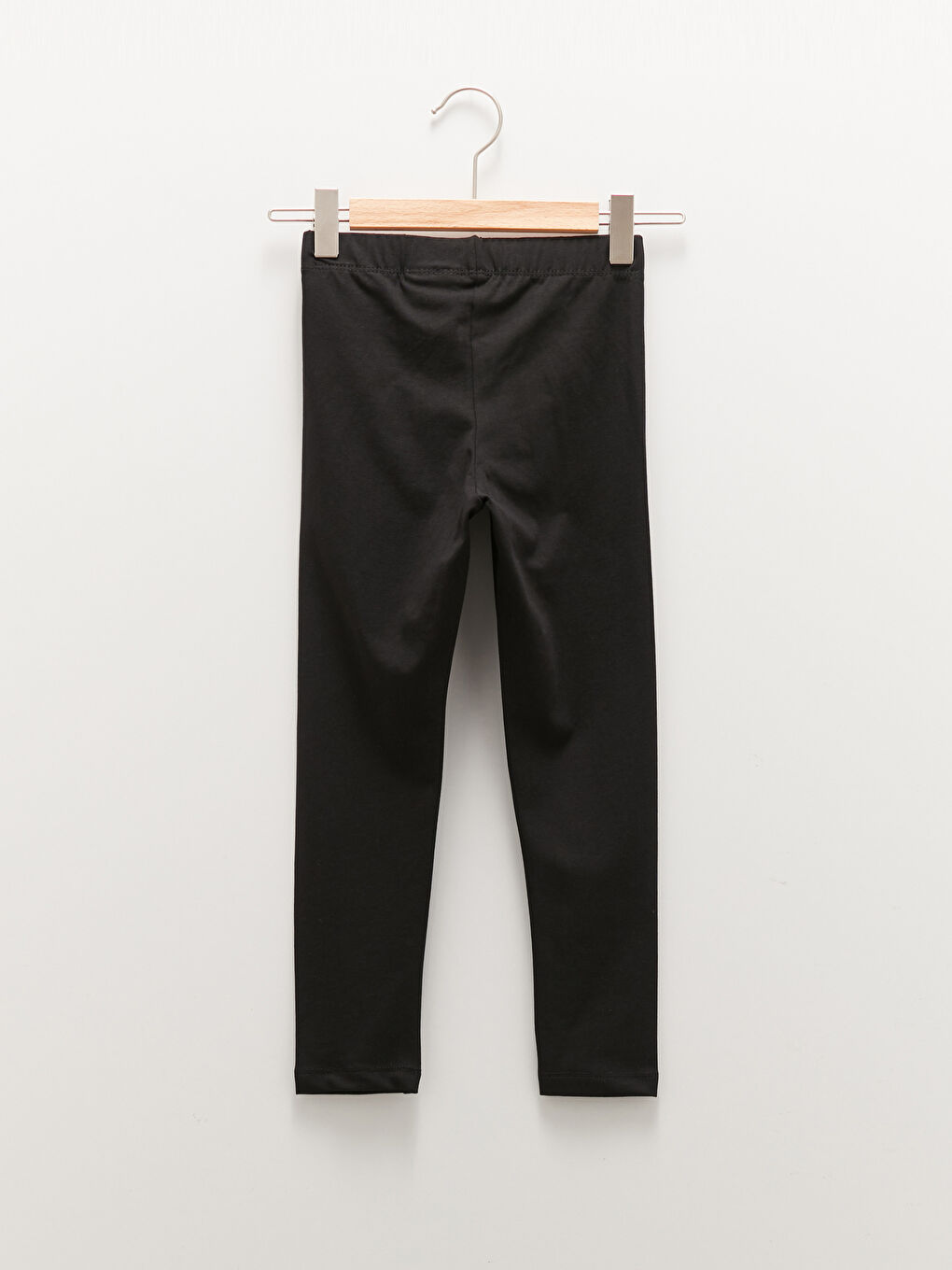 Elastic Waist Basic Cotton Girls Long Leggings 2 Pack-4
