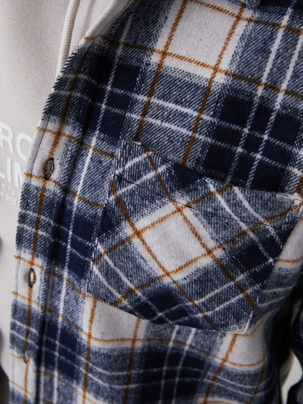 Regular Fit Long Sleeve Plaid Men's Flannel Shirt Jacket-2