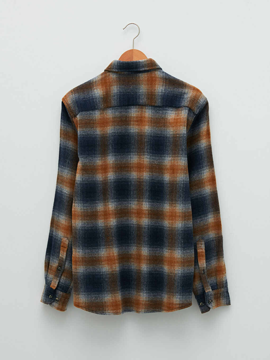 XSIDE Regular Fit Long Sleeve Plaid Men's Flannel Shirt Jacket -W1GE26Z8-LN6