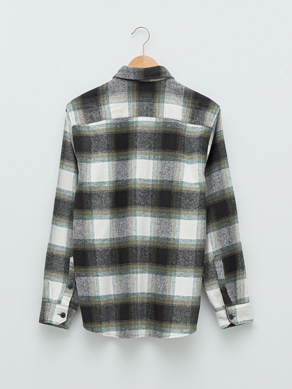 XSIDE Regular Fit Long Sleeve Plaid Men's Flannel Shirt Jacket -W1GE29Z8-LME