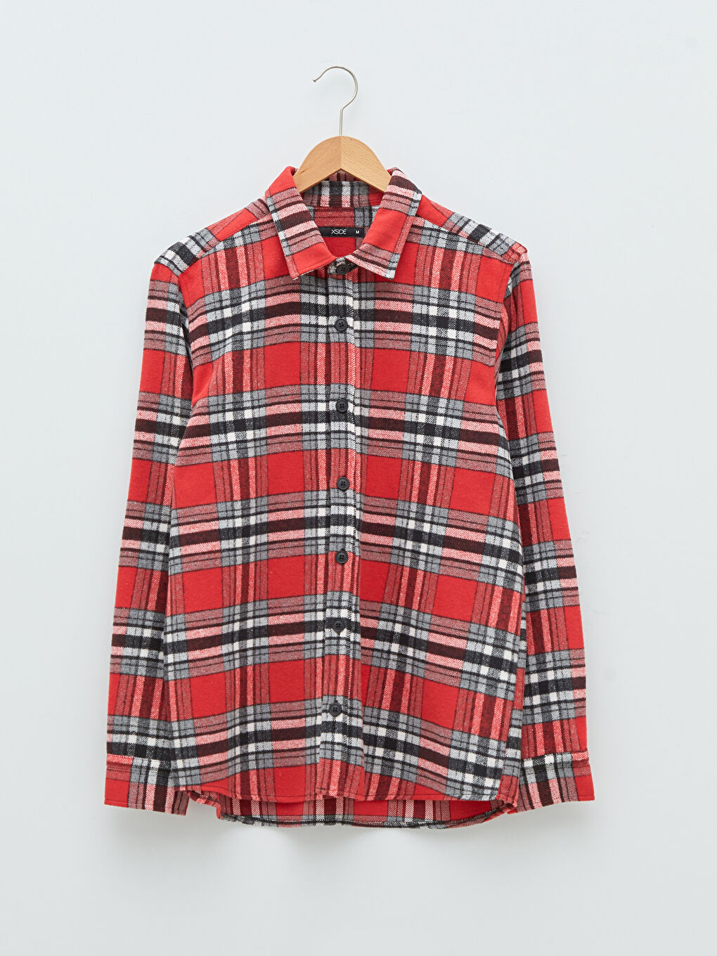 XSIDE Regular Fit Long Sleeve Plaid Men's Flannel Shirt Jacket -W1GE30Z8-LPA
