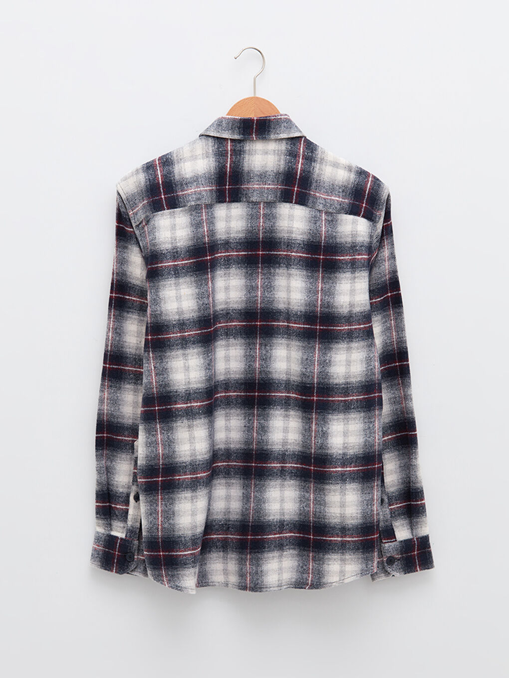 Regular Fit Long Sleeve Plaid Men's Flannel Shirt-1