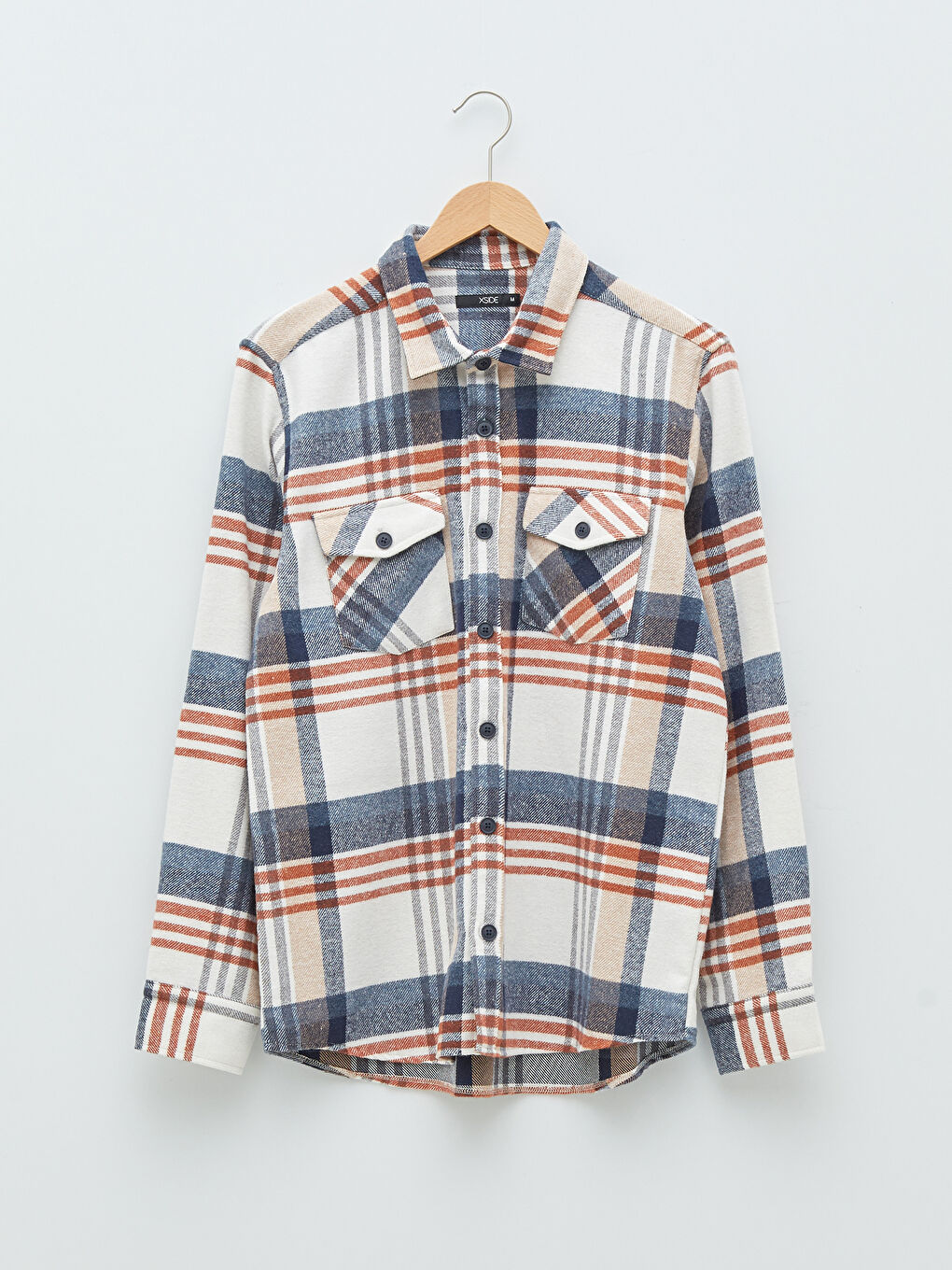 XSIDE Regular Fit Long Sleeve Plaid Men's Flannel Shirt