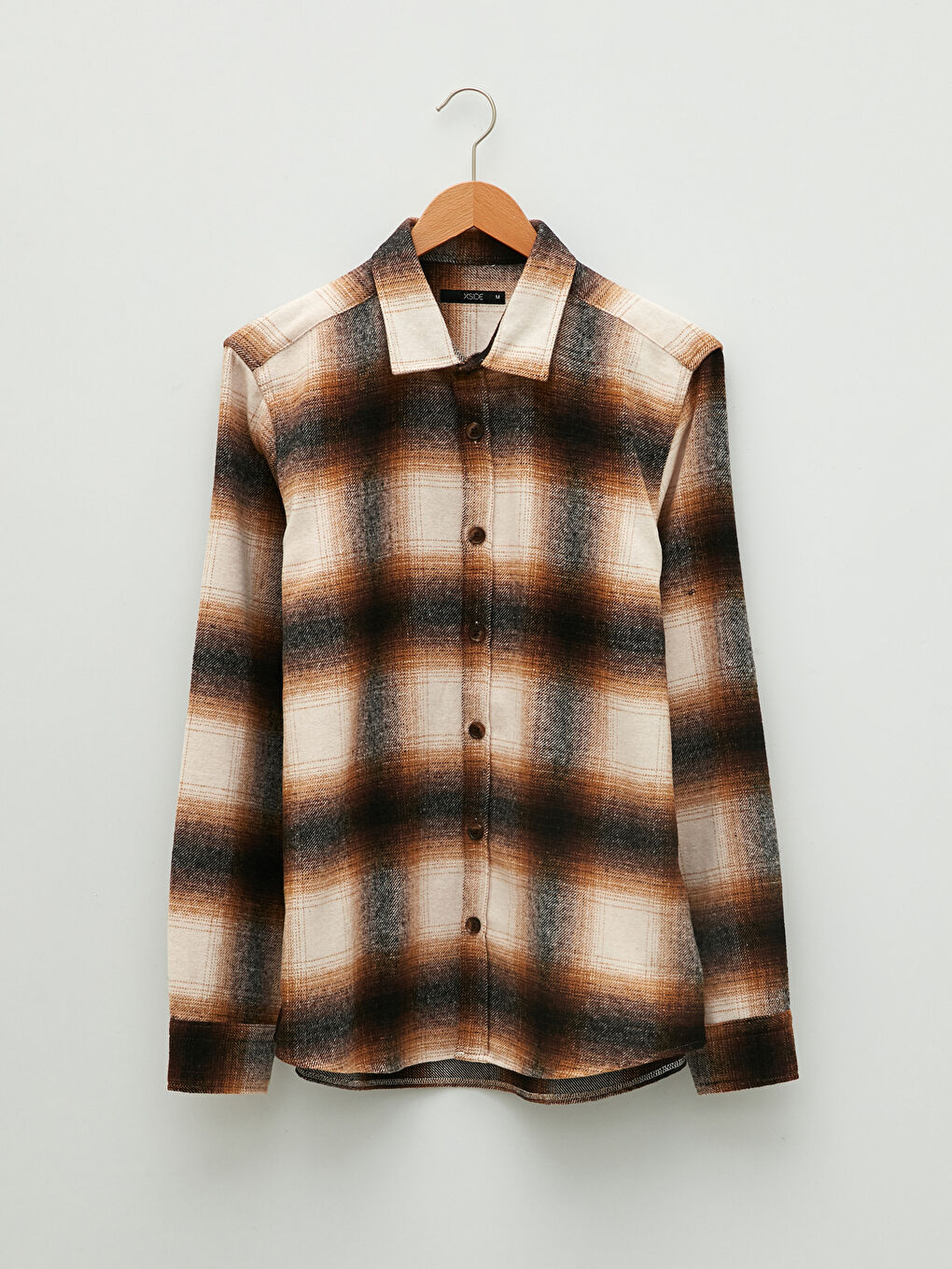Regular Fit Long Sleeve Plaid Men's Flannel Shirt Jacket -W1GE36Z8-LLL