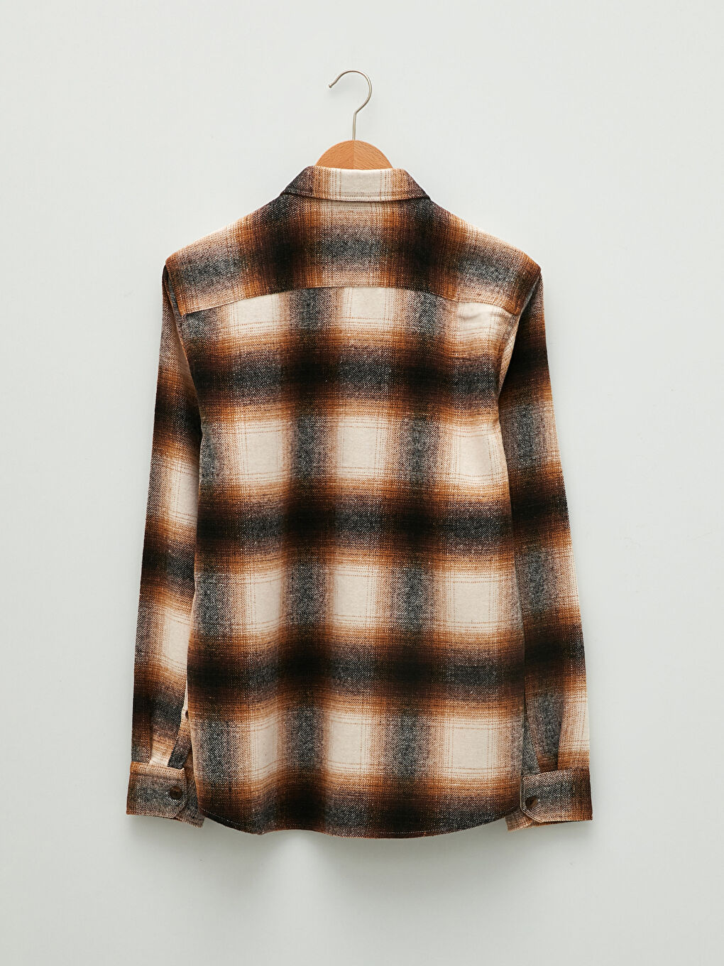 Regular Fit Long Sleeve Plaid Men's Flannel Shirt Jacket -W1GE36Z8-LLL