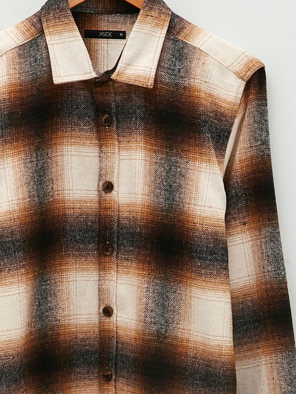 Regular Fit Long Sleeve Plaid Men's Flannel Shirt Jacket -W1GE36Z8-LLL