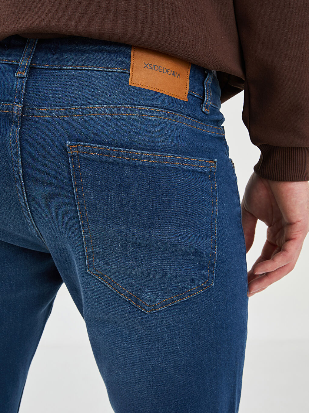 Yeşil Slim Fit Erkek Jean Pantolon-2