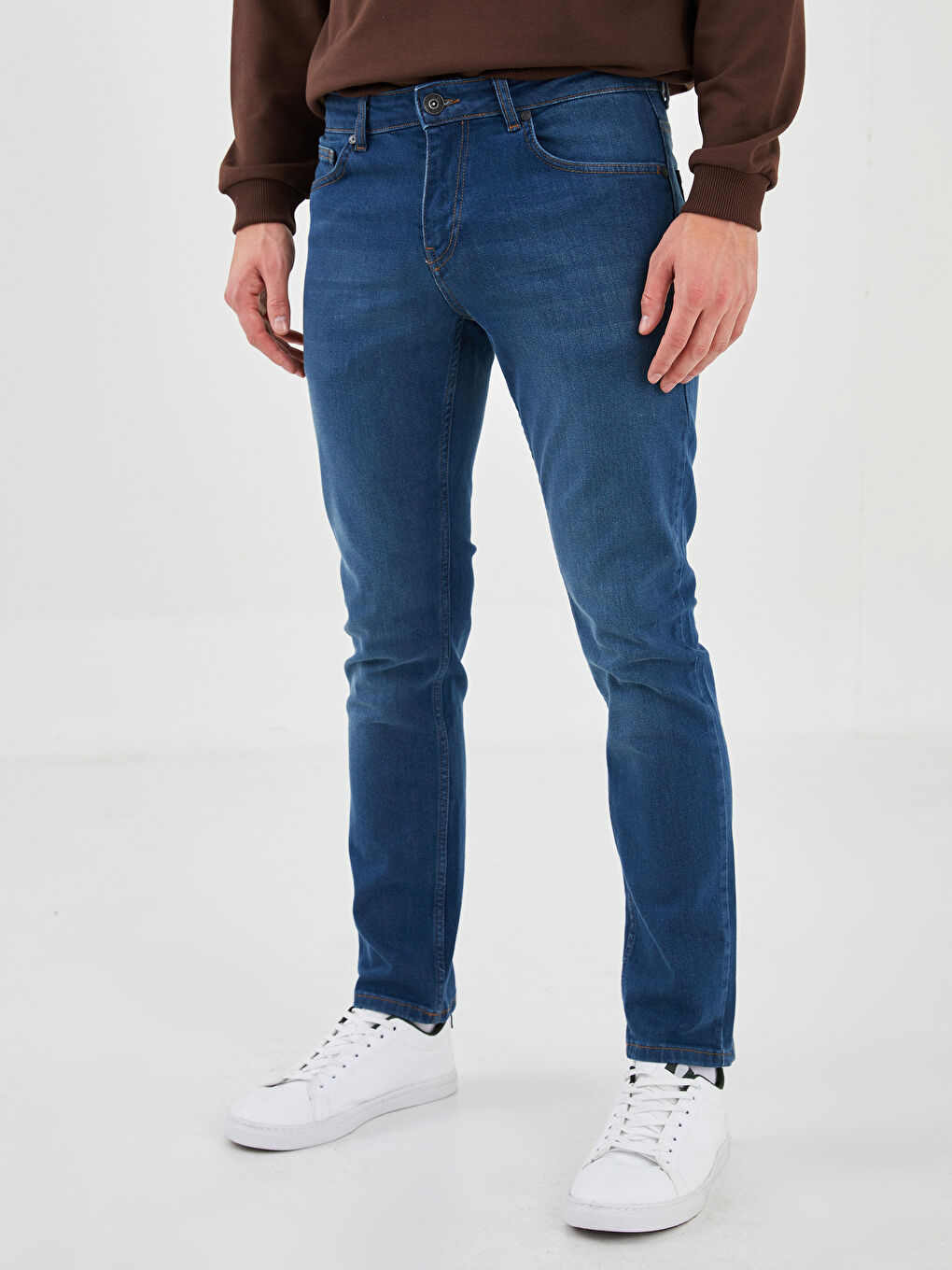Yeşil Slim Fit Erkek Jean Pantolon-3