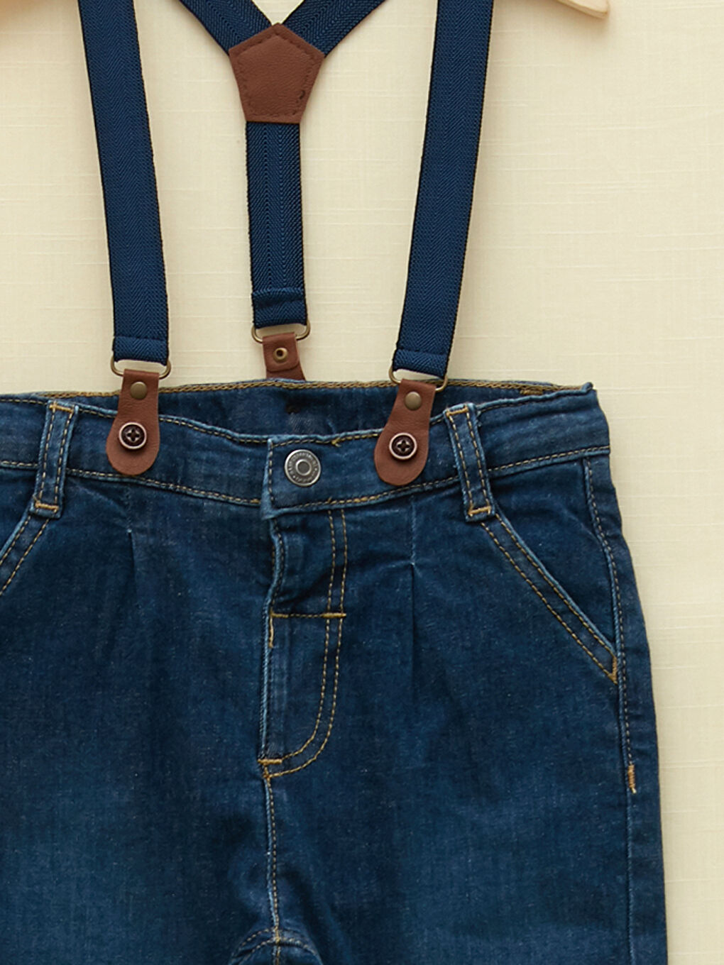 LCW baby Basic Baby Jungen Jeans und Hosenträger 2-teiliges Set -W1GE73Z1-H45
