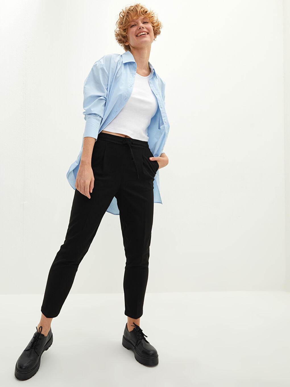 LCW Vision Elasticated Waist Women's Trousers -W1GE83Z8-E0N