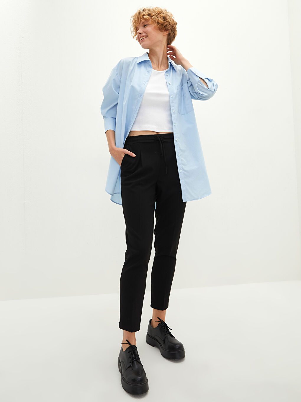 LCW Vision Elasticated Waist Women's Trousers -W1GE83Z8-E0N
