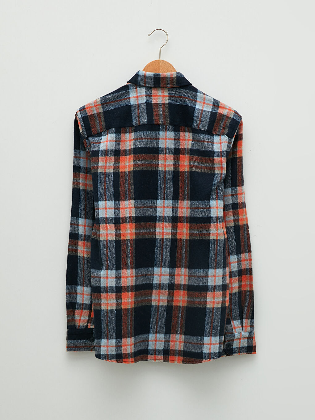 XSIDE Regular Fit Long Sleeve Plaid Men's Flannel Shirt Jacket -W1GE86Z8-LND