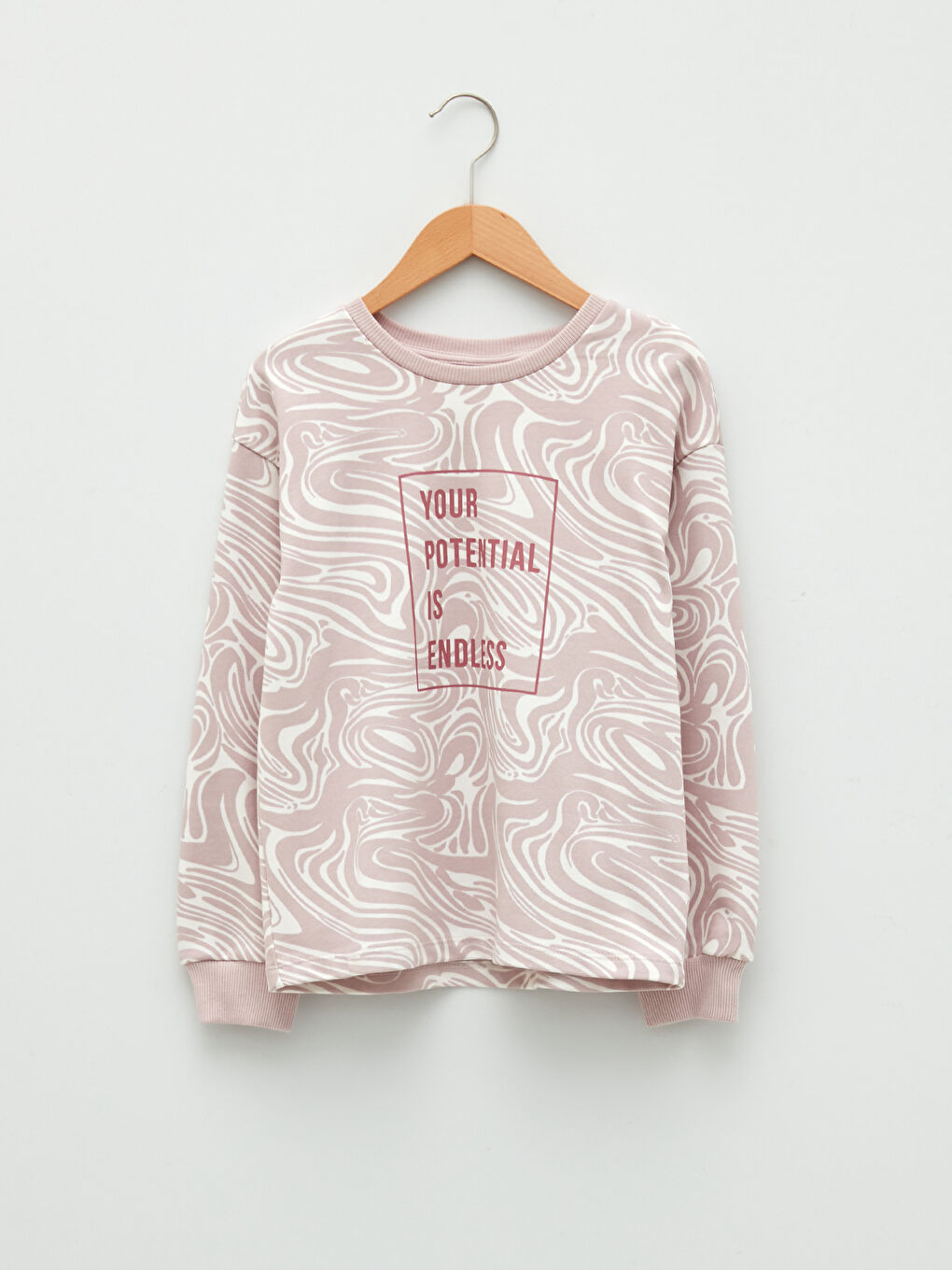 Sweat-shirt à Col Rond Imprimé à Manches Longues pour Filles