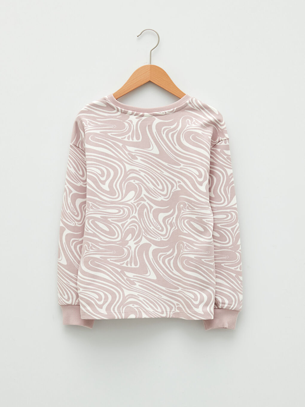 Sweat-shirt à Col Rond Imprimé à Manches Longues pour Filles-1