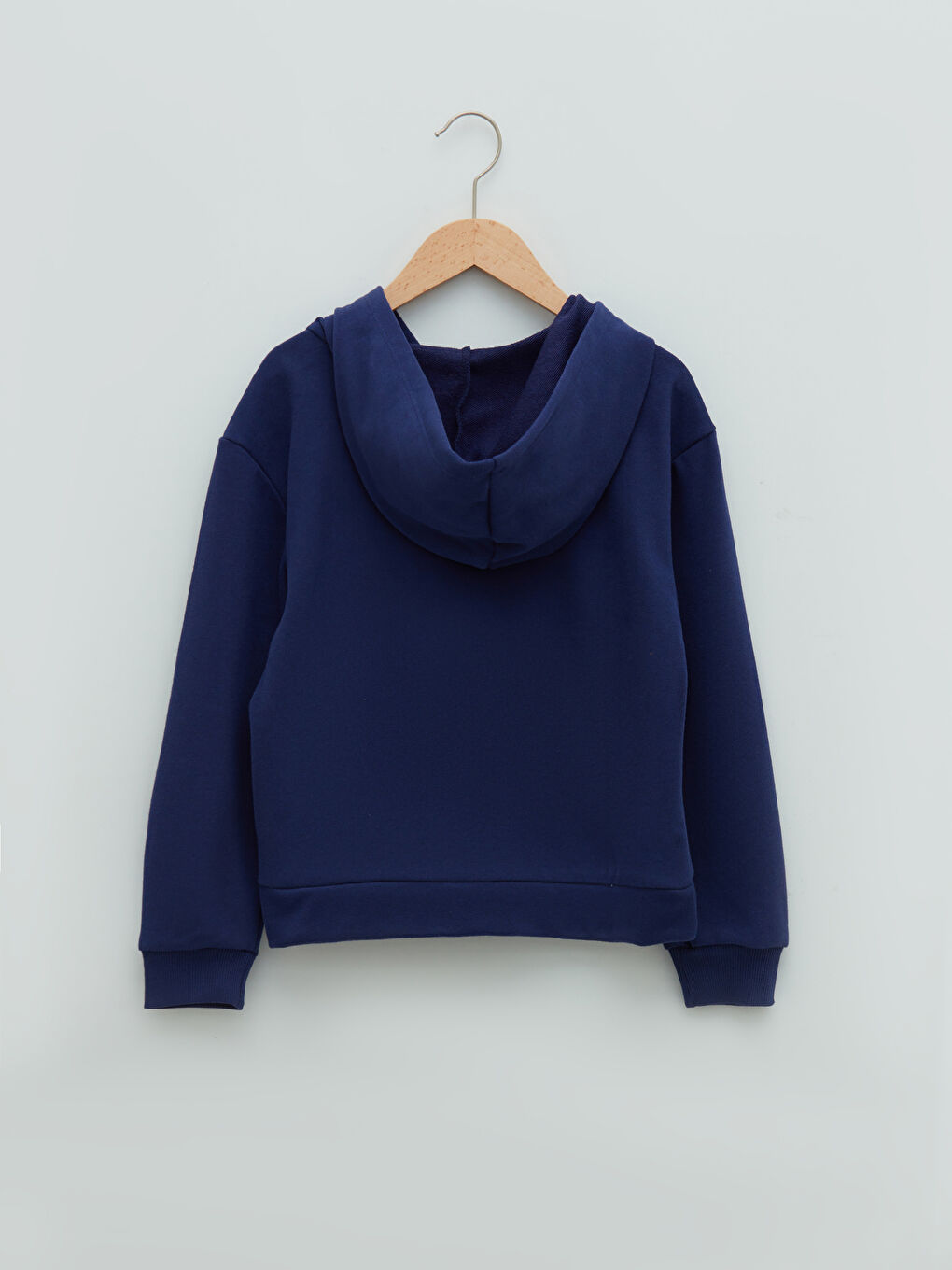 Mor Kapüşonlu Baskılı Uzun Kollu Kız Çocuk Sweatshirt-1