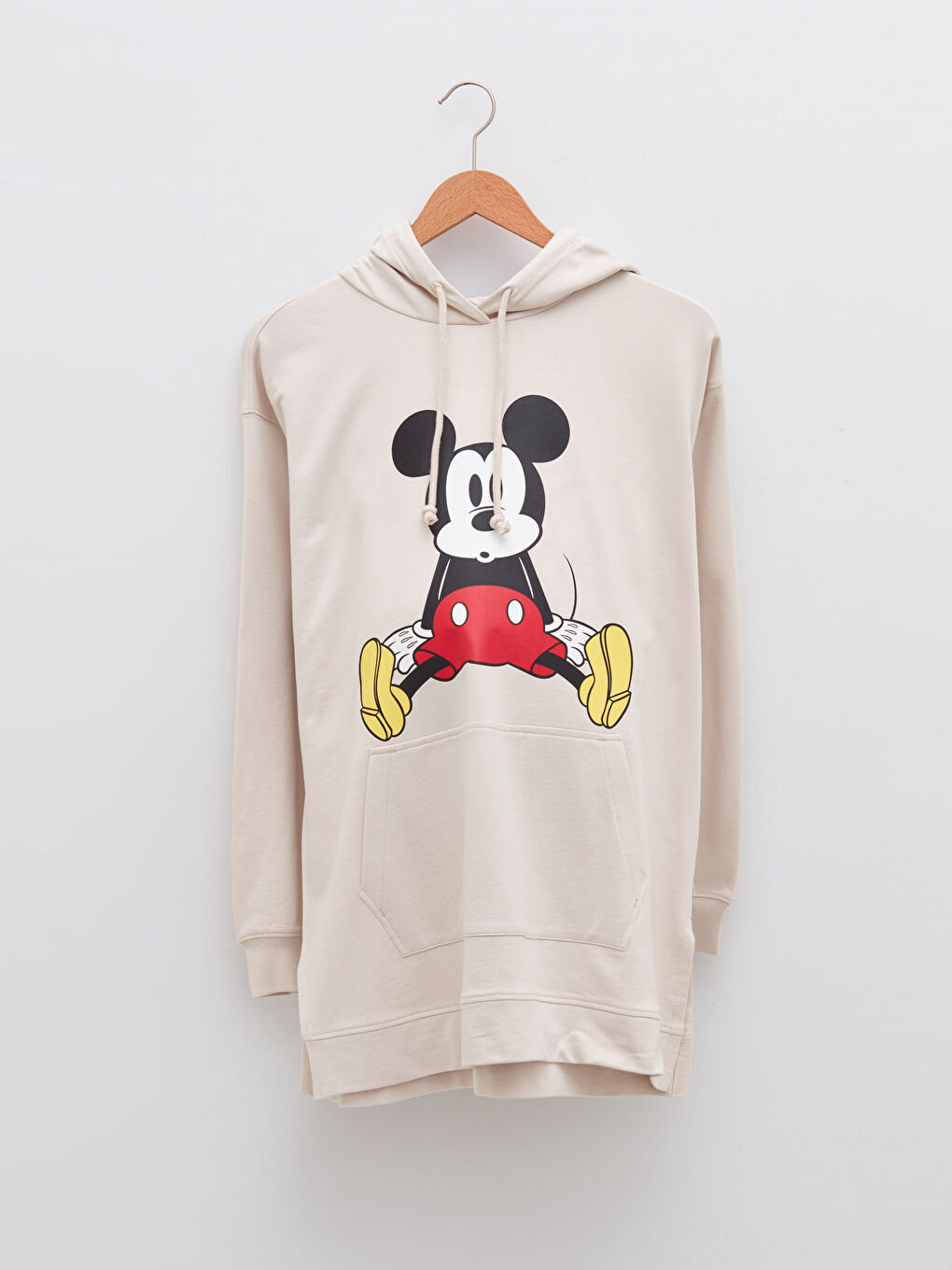 LCWAIKIKI Maternity Dukserica sa kapuljačom za trudnice sa štampom Mickey Mouse i dugim rukavima -W1GF88Z8-FXP