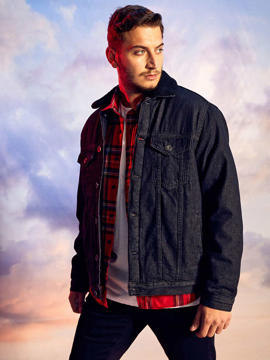 XSIDE X-SIDE x Berkay Yuvakuran Men's Jean Jacket - Standard Fit -W1GF99Z8-QHG
