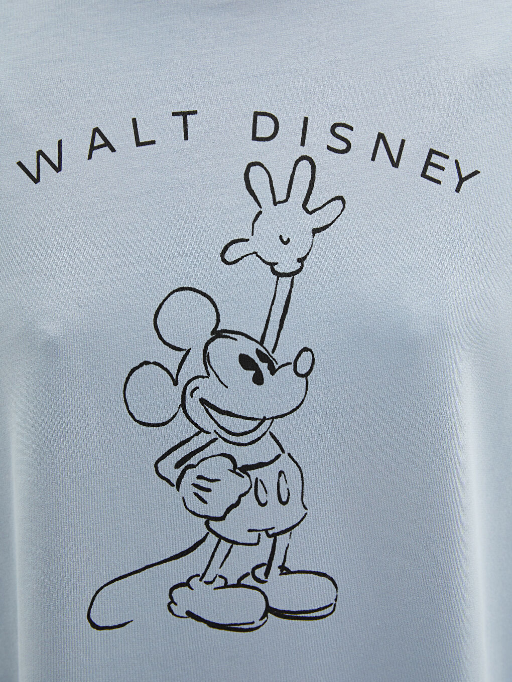 LCW Modest Bisiklet Yaka Mickey Mouse Baskılı Kadın Sweatshirt Tunik -W1GG04Z8-UD9