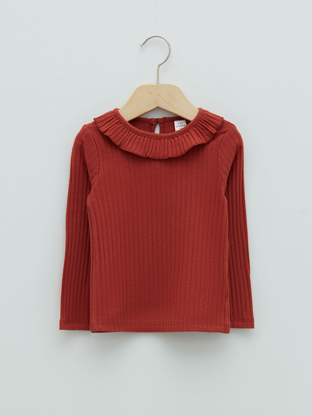 Crew Neck Long Sleeve Basic Baby Girl T-shirt