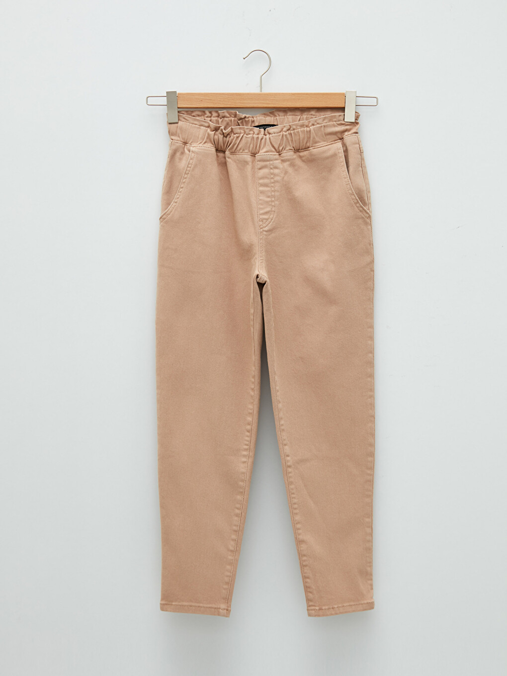 Comfortable Fit Straight Pocket Detailed Gabardine Fabric Women's Trousers-10