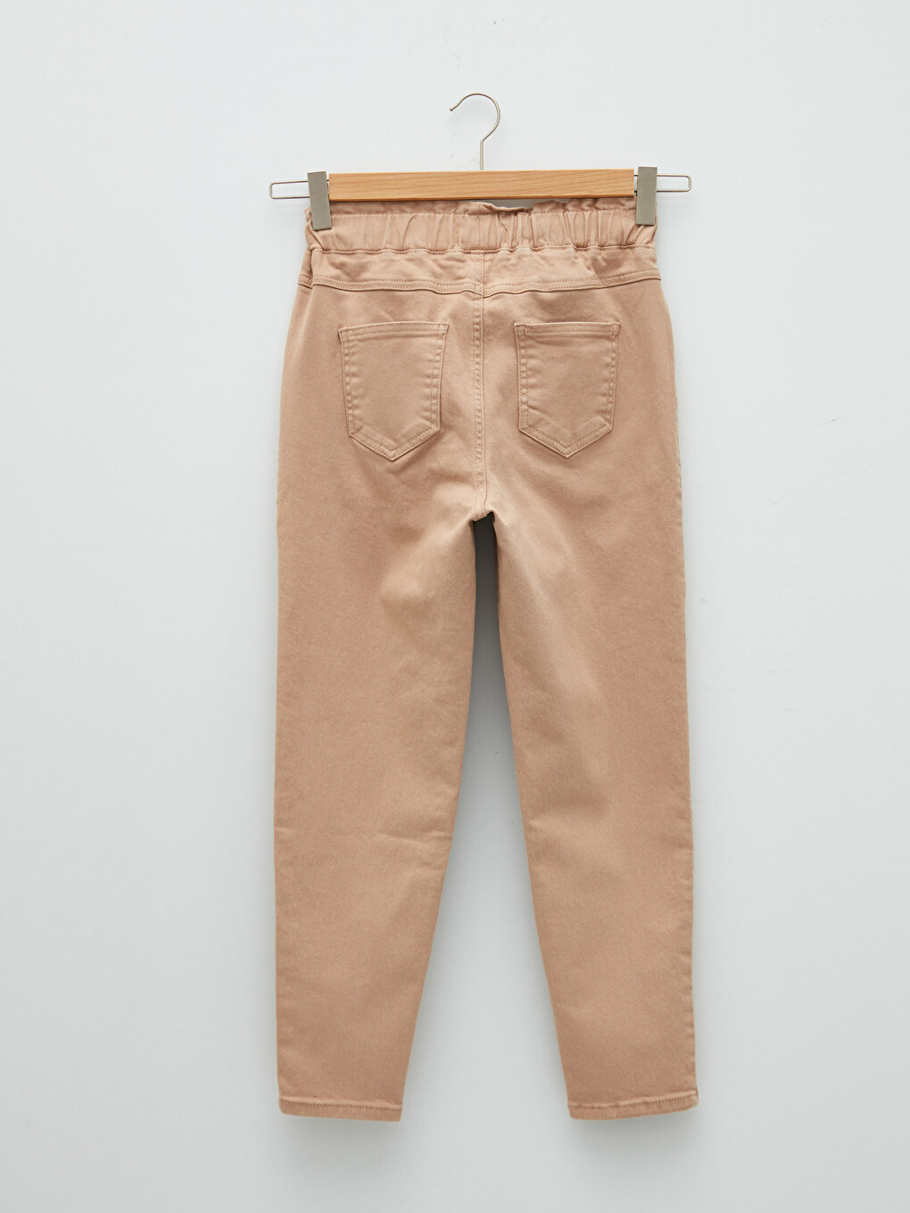 Comfortable Fit Straight Pocket Detailed Gabardine Fabric Women's Trousers-11