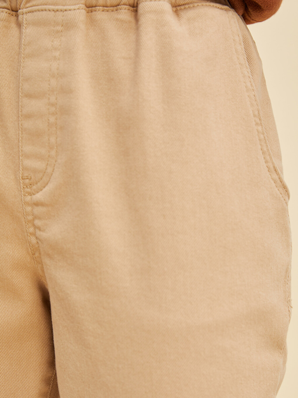 Comfortable Fit Straight Pocket Detailed Gabardine Fabric Women's Trousers-6