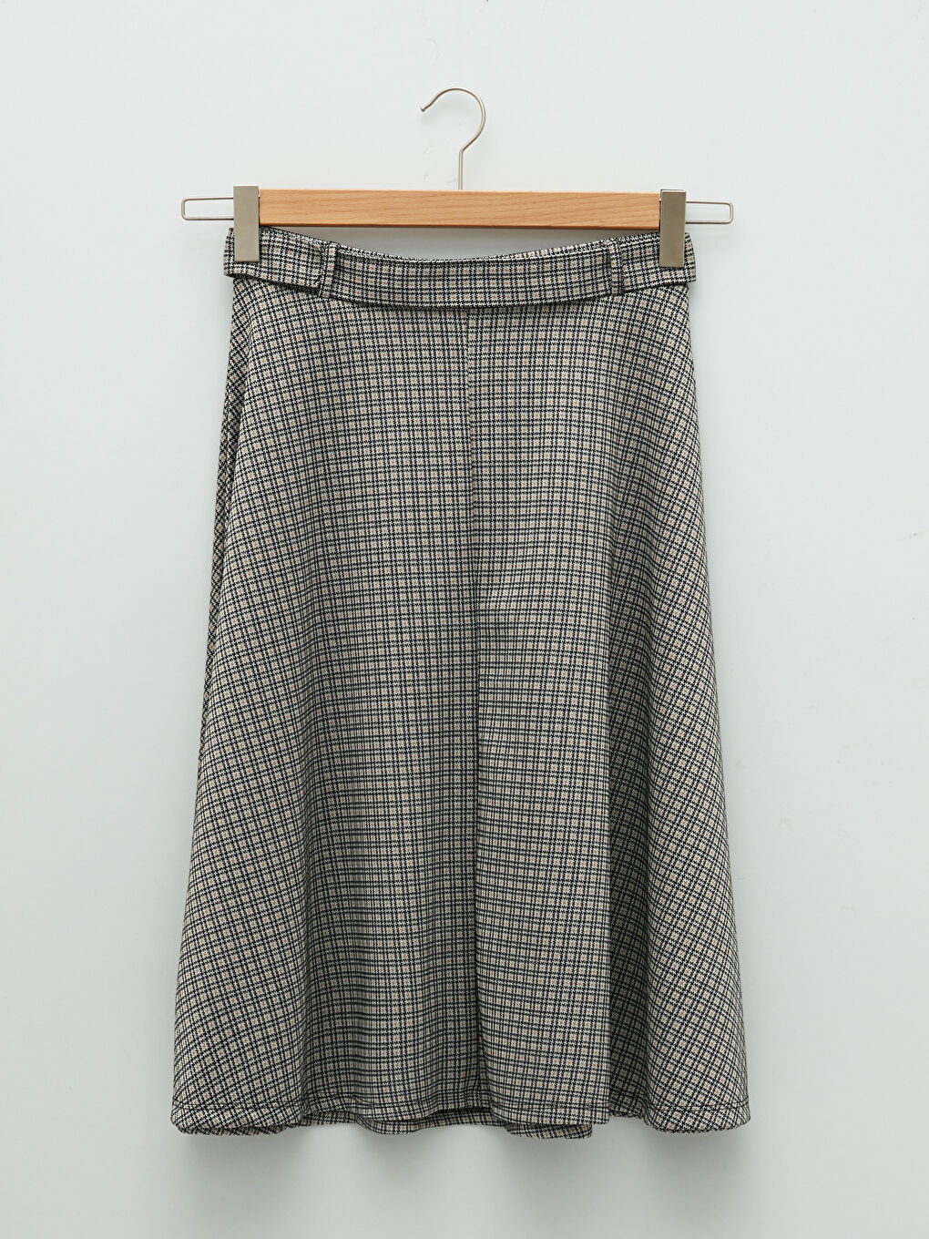 Jupe Trapèze Écossaise pour Femmes avec Ceinture-6