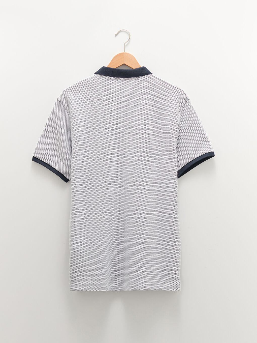 Beyaz Polo Yaka Kısa Kollu Erkek Tişört-6