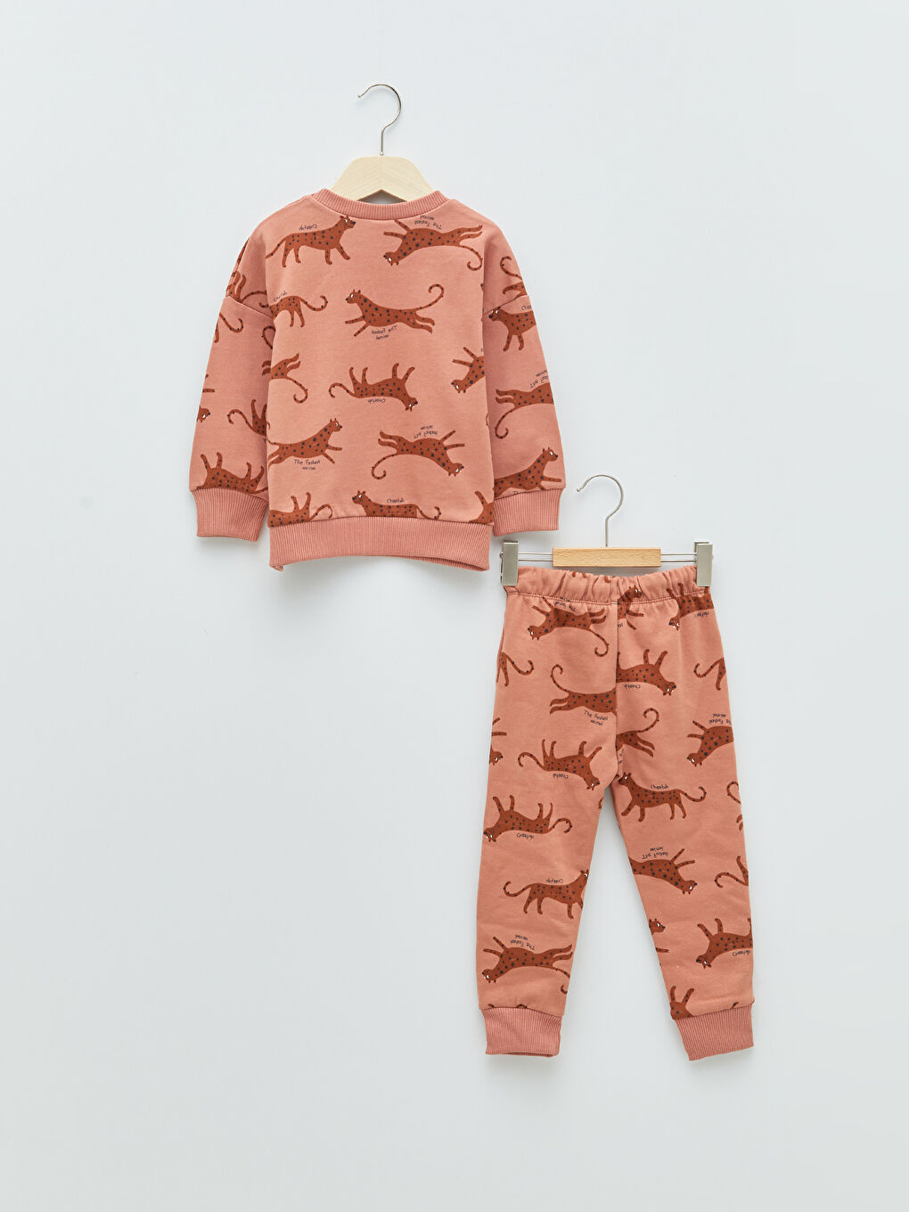 Crew Neck Long Sleeve Printed Baby Boy Sweatshirt and Jogger Trousers 2-Pack Set-1