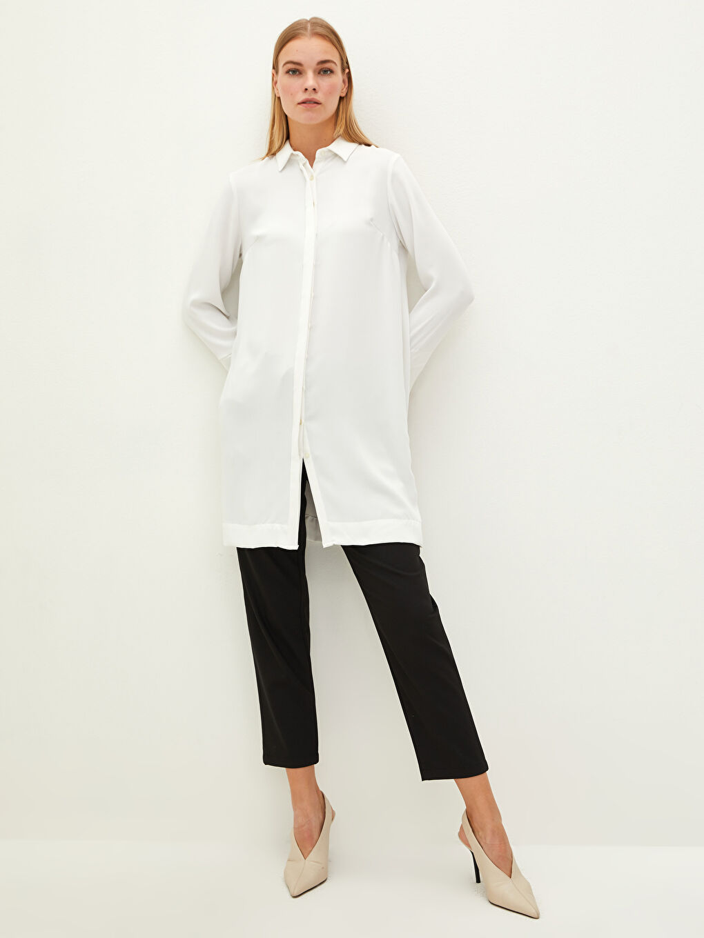 Siyah Beli Lastikli Bol Fit Cep Detaylı Kadın Harem Pantolon-1