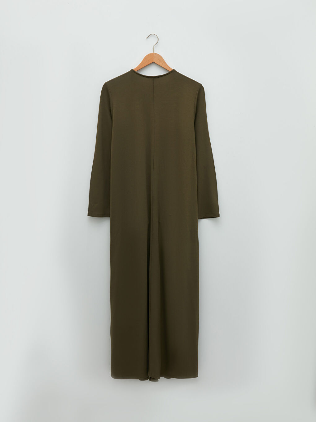 LCW Grace Crew Neck Straight Long Sleeve A Cut Viscose Women's Dress -W1GG76Z8-HDQ