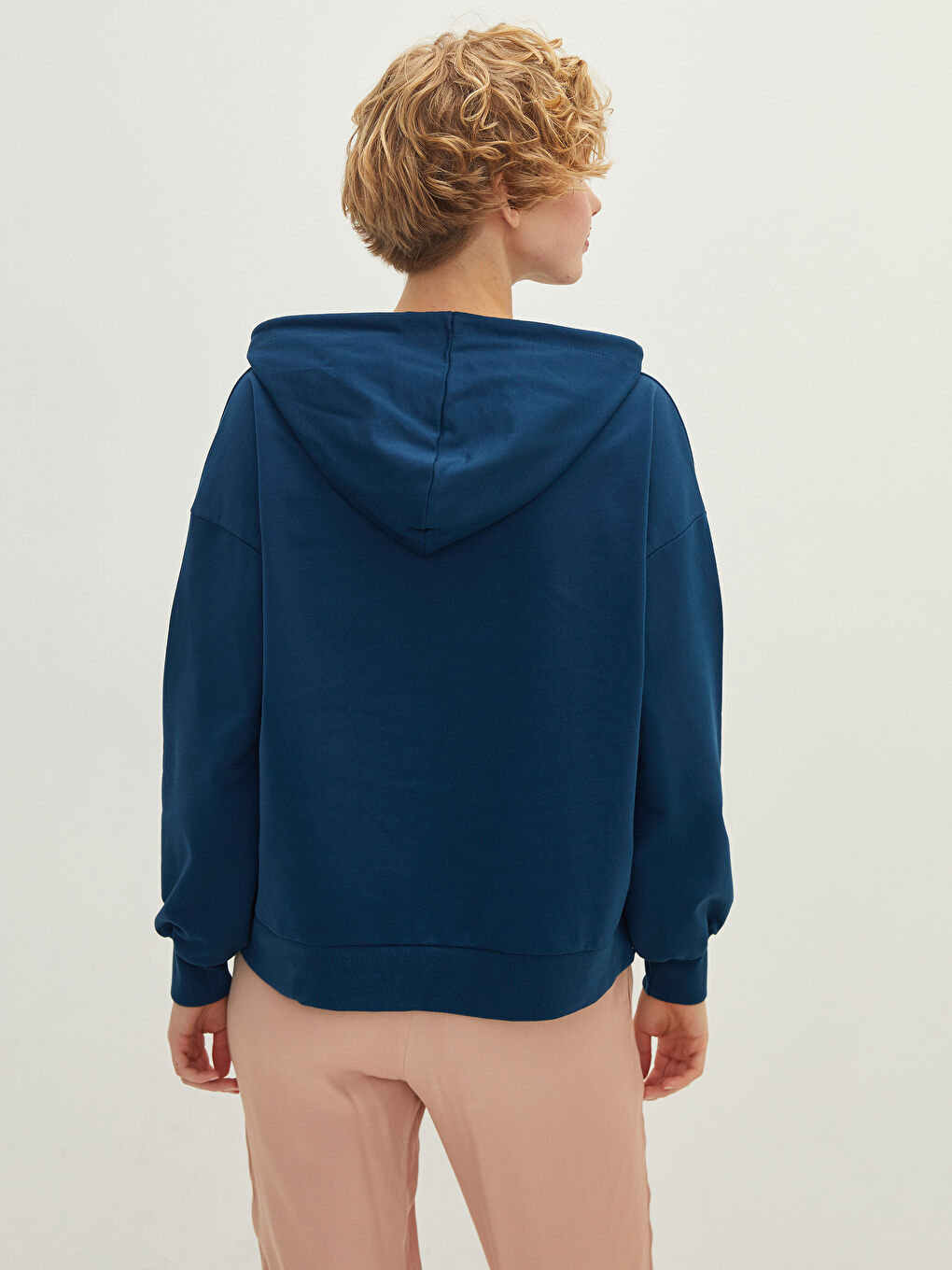 Hooded Collar Regular Long Sleeve Women's Sweatshirt -W1GG86Z8-LYB