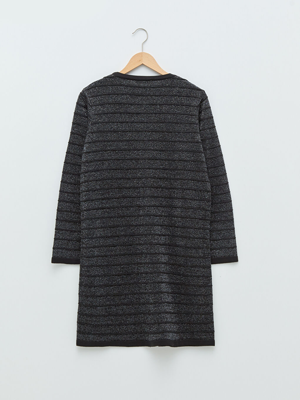 Кръгло деколте, с шарки, дълъг ръкав, жилетка от трико за жени-6