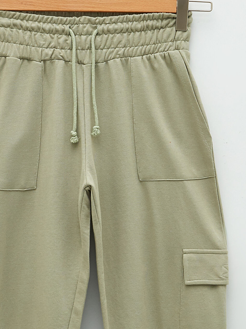 LCW Vision Beli Lastikli Düz Cep Detaylı Kadın Jogger Eşofman Altı -W1GH39Z8-GMG