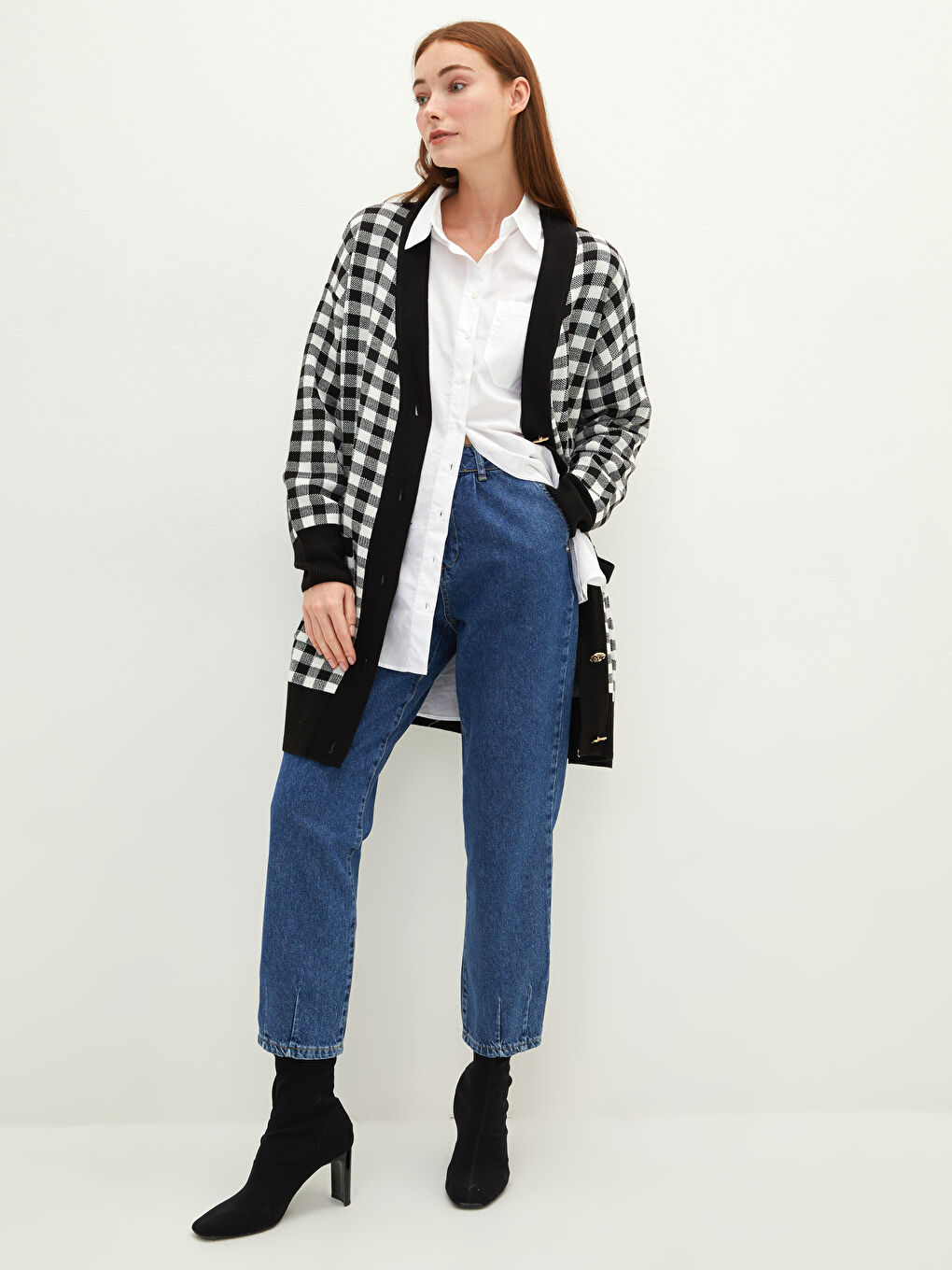 İndigo Mom Fit Cep Detaylı Kadın Rodeo Jean Pantolon-1