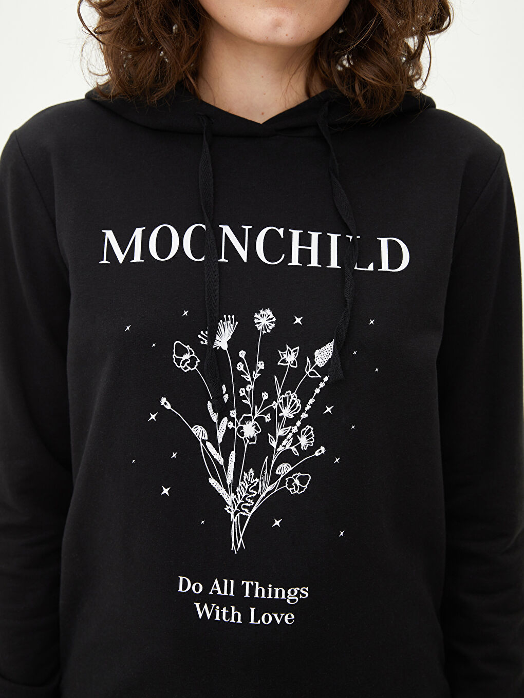 LCW Vision Hooded Printed Long Sleeve Women's Sweatshirt -W1GH67Z8-CVL