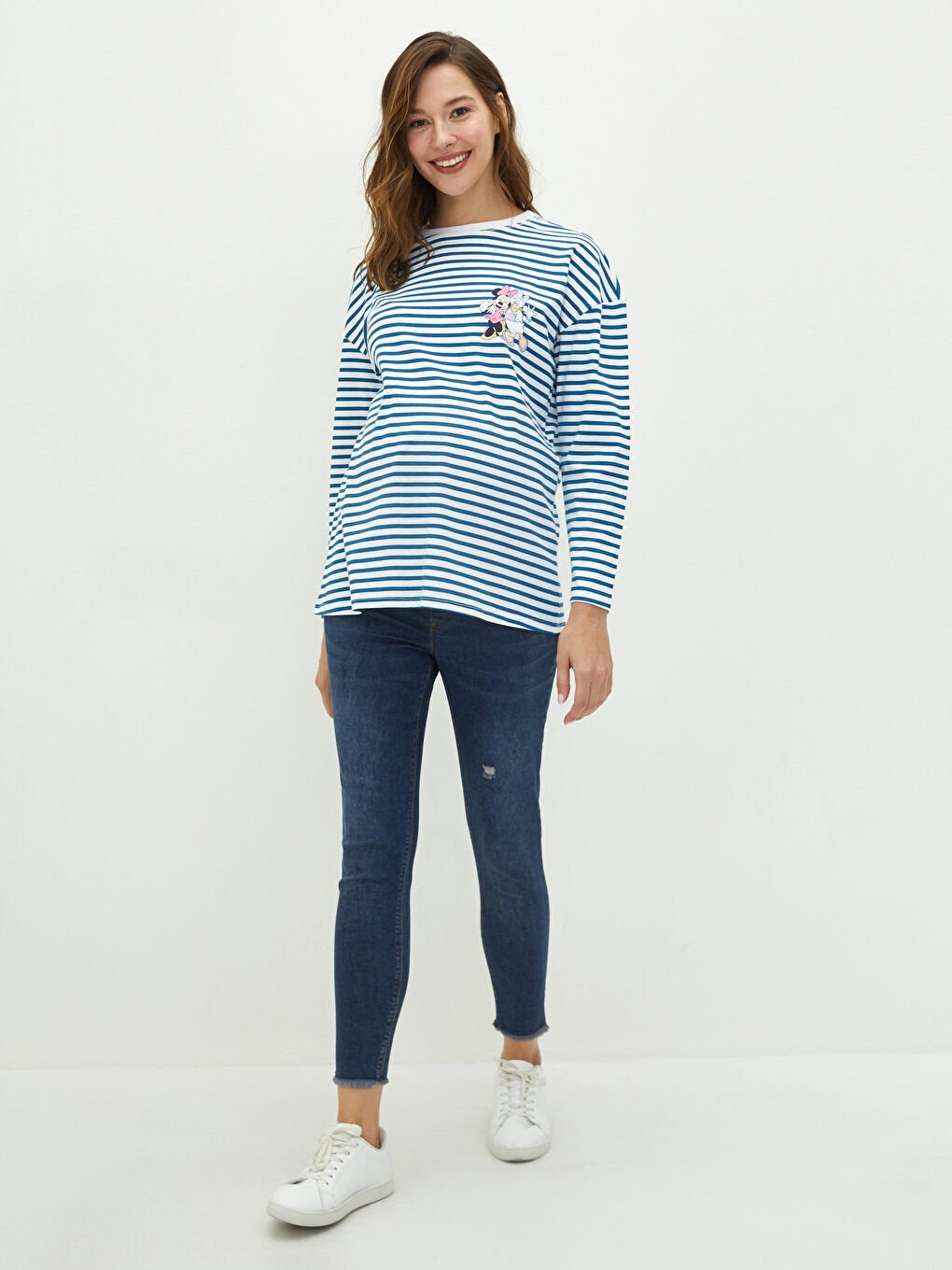 LCWAIKIKI Maternity Mercury Skinny Fit Pocket Detailed Maternity Rodeo Jean Trousers with Abdominal Panels -W1GH70Z8-309