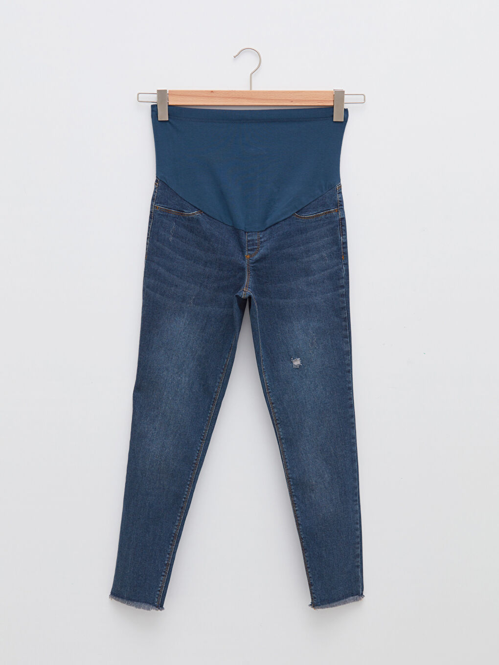 LCWAIKIKI Maternity Mercury Skinny Fit Pocket Detailed Maternity Rodeo Jean Trousers with Abdominal Panels -W1GH70Z8-309