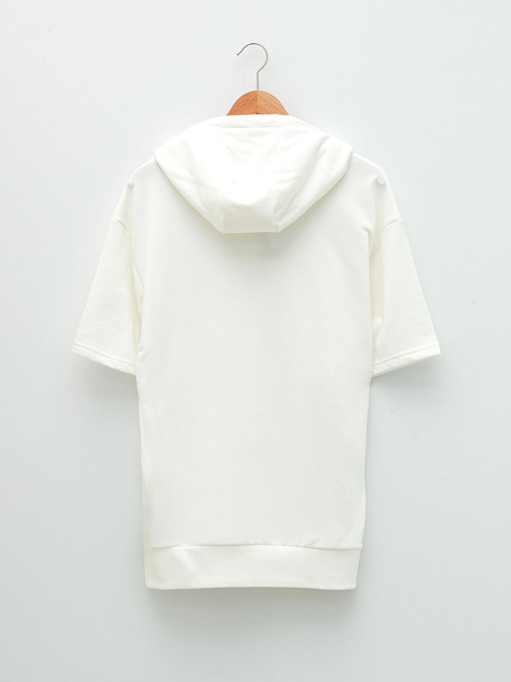 Hooded Short Sleeve Basic Thick Men's Hoodie-6