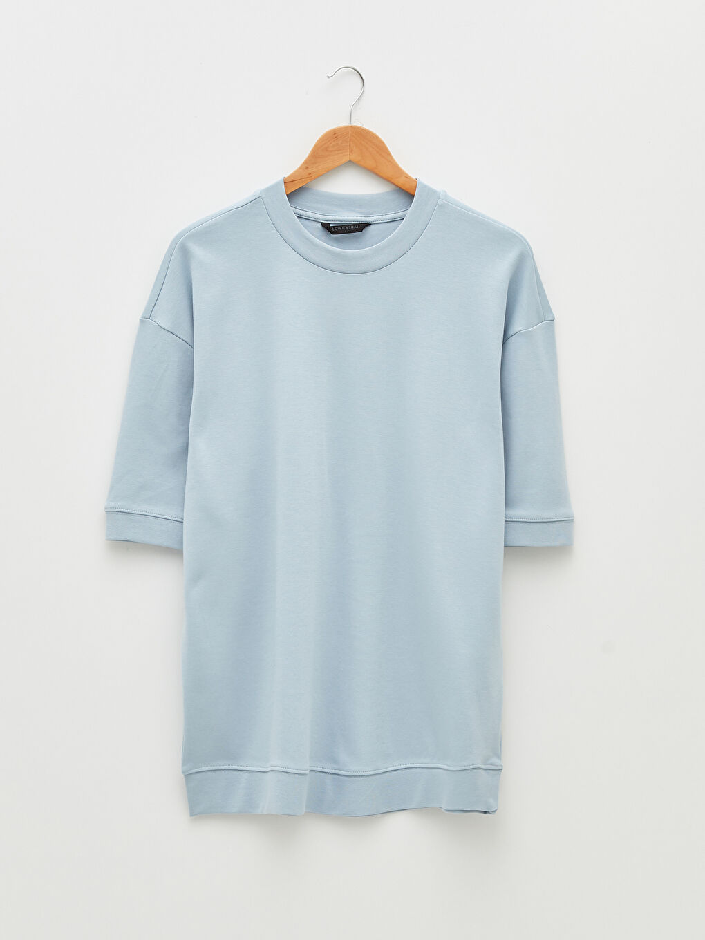 سويت شيرت كم قصير بياقة دائرية للرجال-4