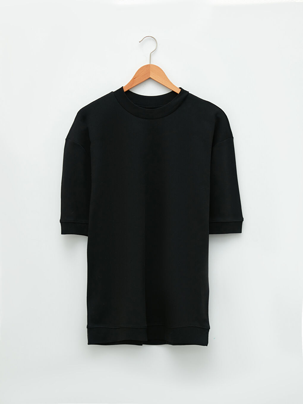 Суитшърт с кръгло деколте и къс ръкав за мъже-6