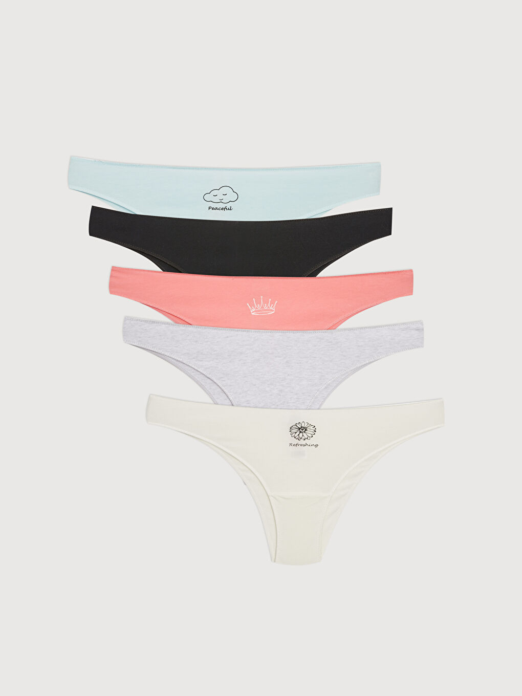 LCW DREAM Printed Brazilian Knickers 5 Pack -W1GI19Z8-FDU
