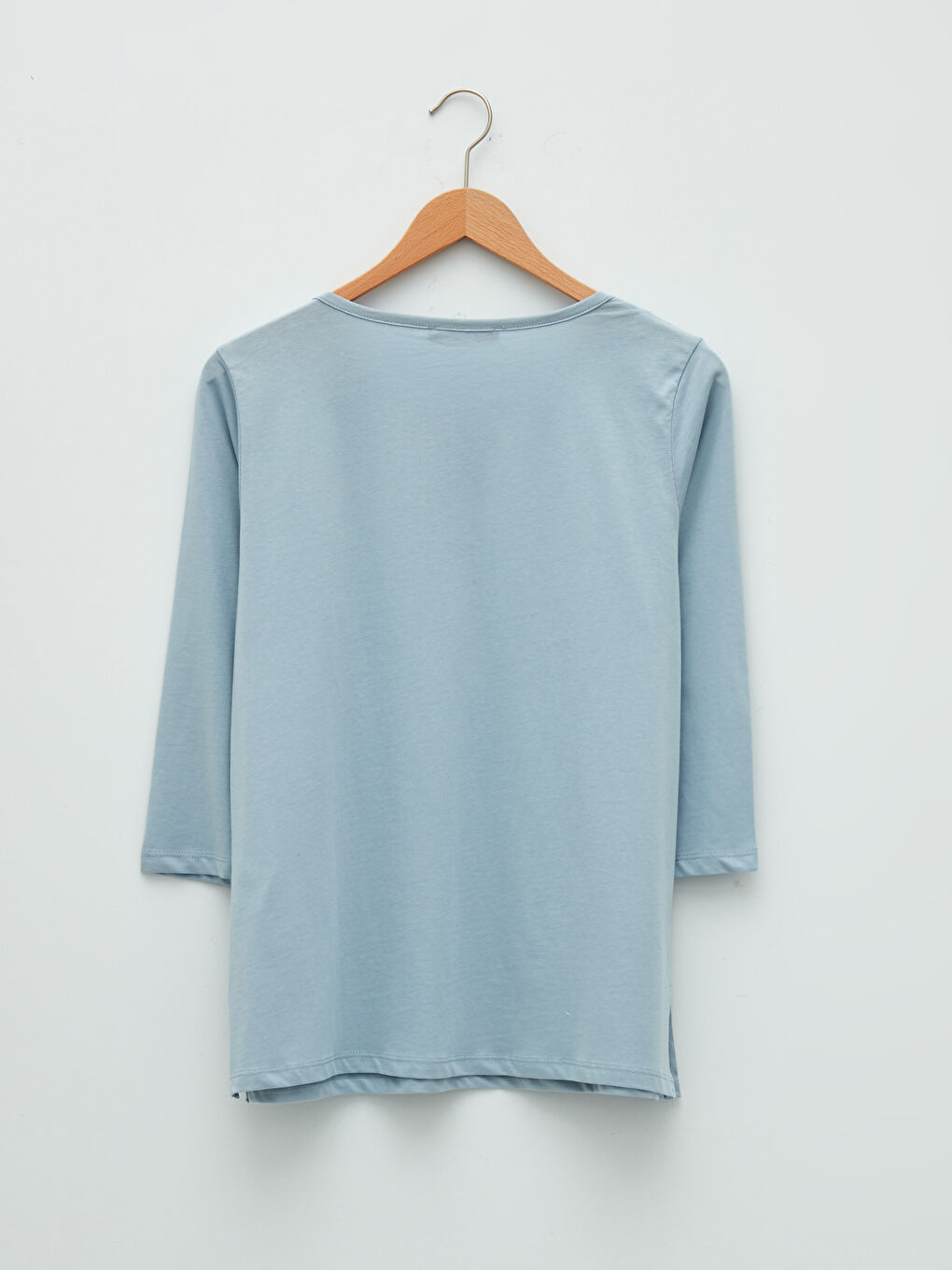 بلوزة قطن بياقة هنلي للسيدات-5